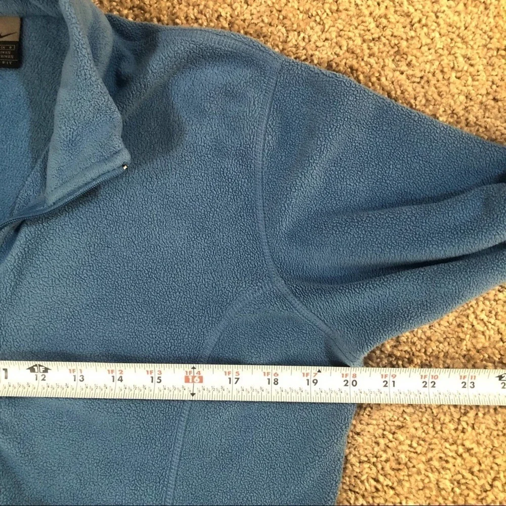Nike Therma Fit Full Zip Mock Neck Fleece Blue Small
